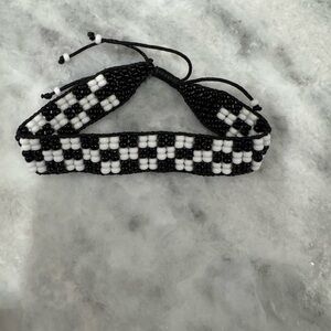 Black and White Beaded Bracelet